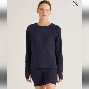 Quince Ultra-Form Long Sleeve Top in Deep Navy Small size